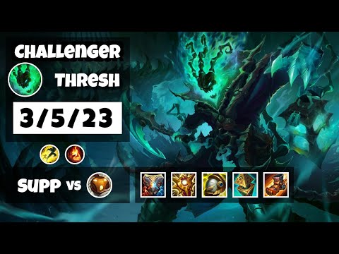 Thresh Support 11.17 Challenger Gameplay Replay - S11 (3/5/23) - BR
