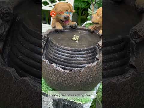 Gambar Arthome Dekorasi Taman Polyresin Puppies 38 cm