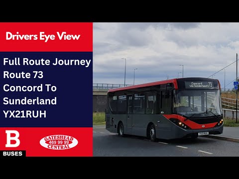 DEV: FULL ROUTE JOURNEY | Nexus Bus Route 73 - Concord To Sunderland | YX21RUH