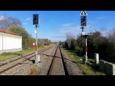 Führerstandsmitfahrt von Ulm Hbf nach Aalen Hbf