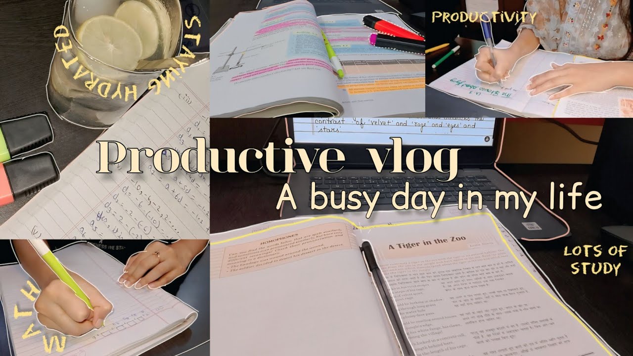 study vlog 🌺| a busy day in my life 😺| notes taking📑| lots of study🧸| editing💻