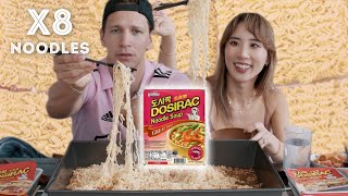 🇰🇷 Korean JUMBO Dosirak Ramen Challenge! 점보도시락 | YB vs. FOOD
