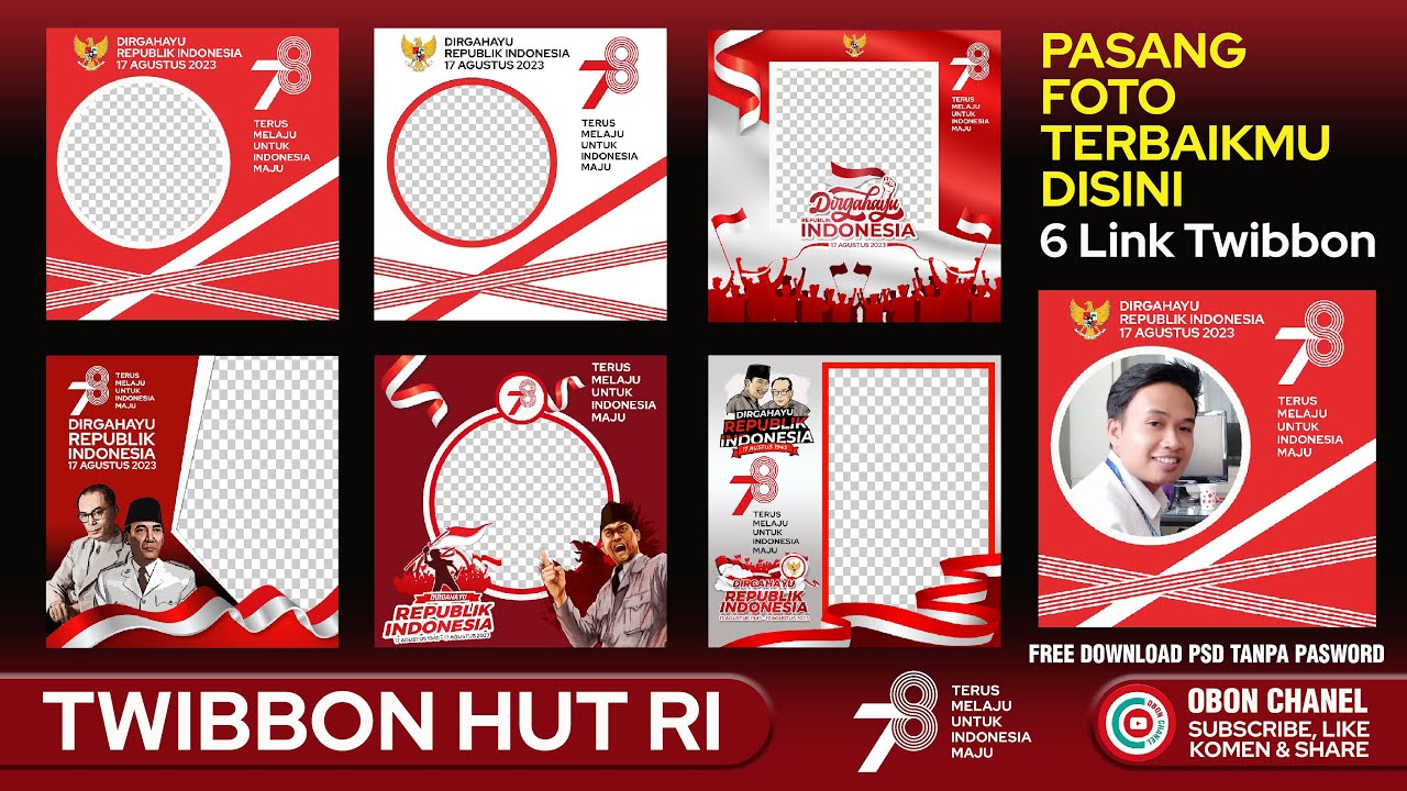 TWIBBON HUT RI KE 78 TAHUN 2023 - OBON CHANEL