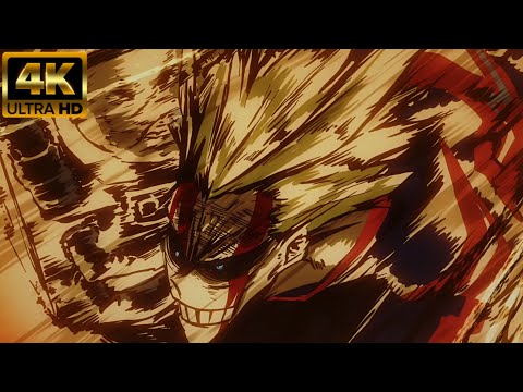 All Might vs All For One 4K - My Hero Academia Season 3 Episode 10
