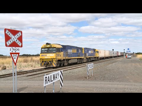 6PM6 Pacific National Container Train At Gheringhap Loop (31/1/2023) - PoathTV Australian Railways