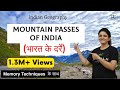 Geography Mountain Passes Of India भारत के दर्रे With Maps And Easy Memory Tec