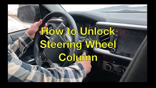 How to Unlock Steering Wheel Column