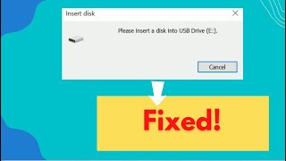 Fix Please Insert A Disk Into USB Drive Without Losing Data | Video Tutorial | Rescue Digital Media