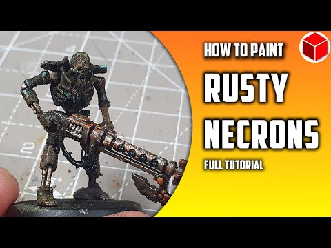 How To Paint A Weathered / Rusty Effect on Necrons - Blanchistu INQ28 Style