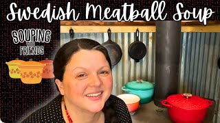 Alaska Cabin Life - Cooking on a Woodstove - Swedish Meatball Soup #SoupingWithFriends