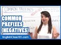 Negative Prefixes - Learn English Grammar