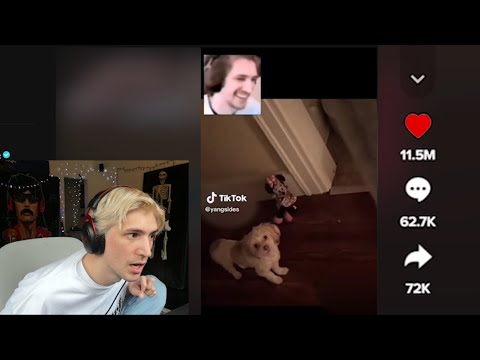xQc Finds a TikTok of Him With 11,000,000 Likes