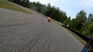 preview picture of video 'BMW F800Gs, HP2, 1200GS on the Racetrack at Calabogie ART School 2012 Track Day'