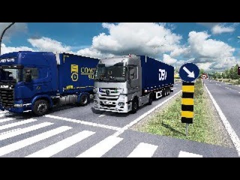 ETS2 1.37 ProMods 2.46 Mercedes Actros MP3 Sofia To Szeged There was an accident +JBX Graphics 2