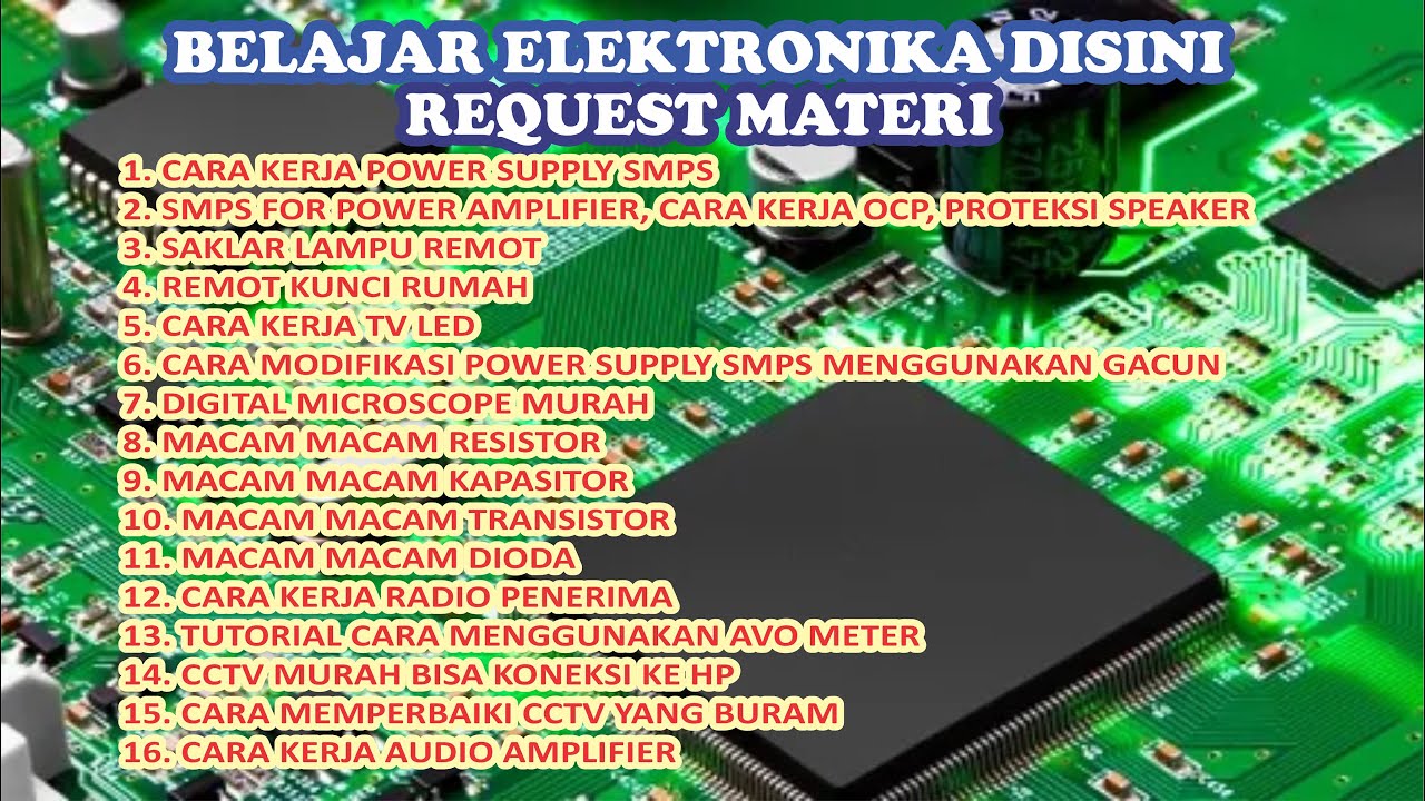 BELAJAR ELEKTRO DISINI || REQUEST MATERI BAHAS ELEKTRO