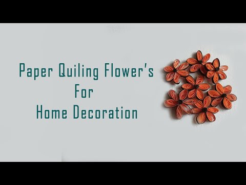 Quiling paper flowers for home decoration/ with Zeenat