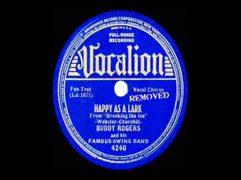 1938 Buddy Rogers - Happy As A Lark (Buddy Rogers, vocal REMOVED!!)
