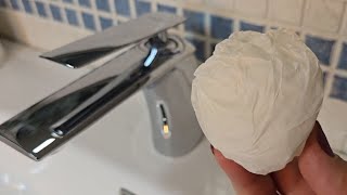 Place a ball of parchment paper in the toilet! What will happen is AMAZING!