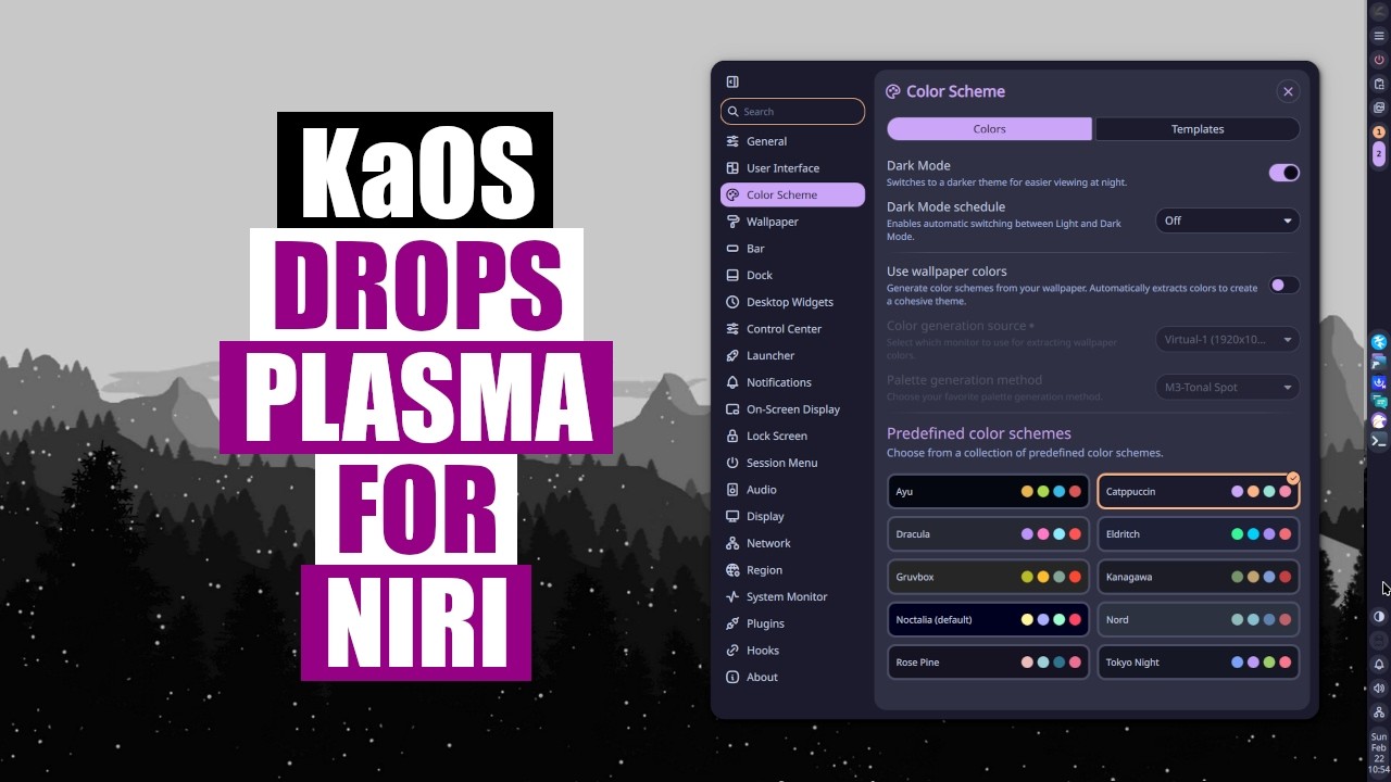 KaOS Ditches KDE Plasma For Niri