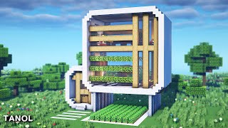 ⚒️ Minecraft : How To Build a Large Survival Modern House_[마인크래프트 건축 : 대형 야생 모던하우스 만들기]
