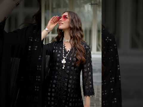 Zaveri Black - White Vol-2 Faux Georgette Wholesale Designer Readymade Suits Catalog - 2 Pcs Set – product video thumbnail