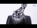 MOON FULL color Gel polish gel-varnish No. 327 (silver glitter on a transparent basis), 8 ml