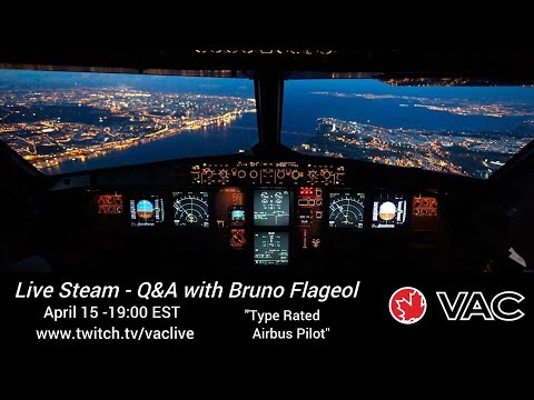 VAC-LIVE Stream and Q&A with Real Airbus Pilot - VATSIM (YUL-YYZ) FSLABS Part 2