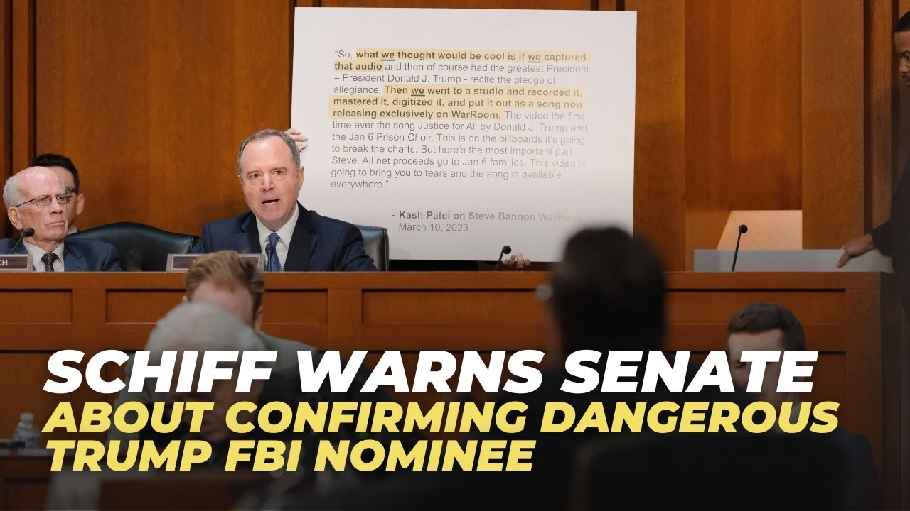 Sen. Schiff Issues Major Warning About Trump FBI Director Pick