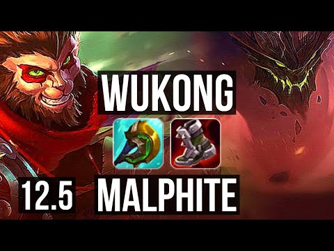 WUKONG vs MALPHITE (TOP) | 2.6M mastery, 4/1/5, 800+ games, Rank 13 Wukong | NA Grandmaster | 12.5