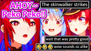 Liz Caught Everyone Off Guard With Her Perfect Pekora and Marine Impression 【Hololive EN】