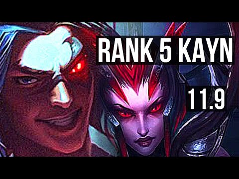 KAYN vs ELISE (JUNGLE) | Rank 5 Kayn, 6 solo kills, Legendary, 1.2M mastery | EUW Challenger | v11.9