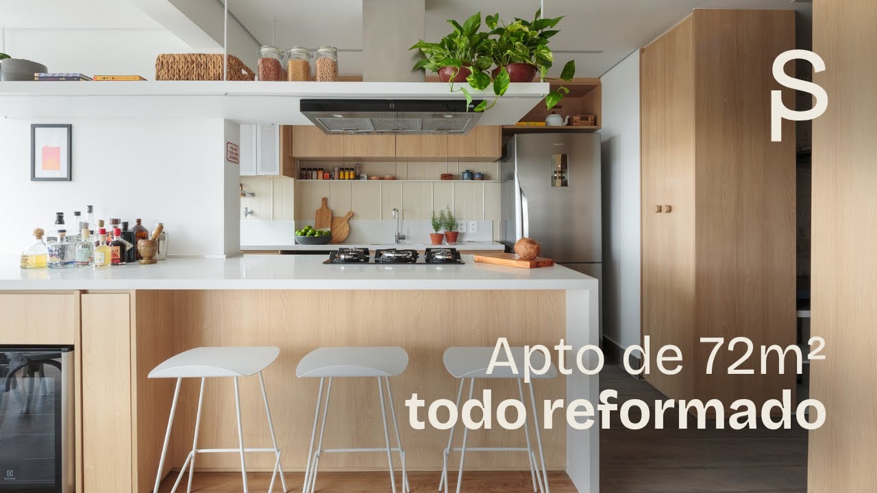 Reforma no apartamento de 72m2 | Tour completo