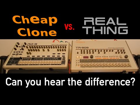 Can you tell the difference? Cheap Behringer clone vs two real Roland TR-909s!