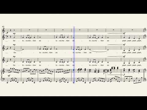 The Locomotion – Carole King - (aka The Loco-Motion) arranged for SSAA choir and piano