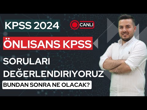 2024 Önlisans Kpss Sorularını değerlendiriyoruz