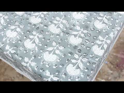 Manufacturer of Hand Block Print Cotton Table Cover