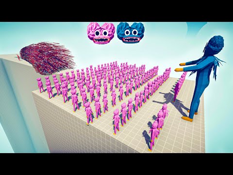 100x KISSY MISSY & HUGGY WUGGY vs EVERY GOD - Totally Accurate Battle Simulator