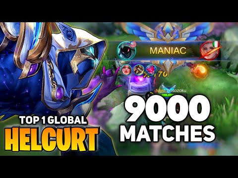 MANIAC! Helcurt King 9000 Matches Mvp Gameplay [Top 1 Global Helcurt] By Bosozoku - Mobile Legend