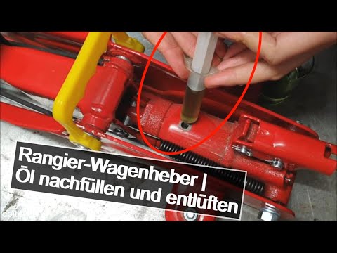 Shunting jack - Refill and bleed oil
