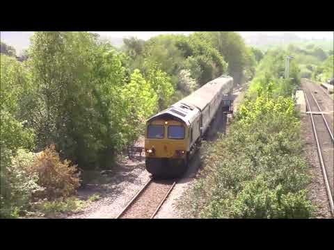 66706+66736 on Railtour at Langley Mill 20/5/23