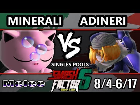 Smash Factor 6 SSBM - Minerali (Jigglypuff) vs. Adineri (Sheik) - Smash Melee