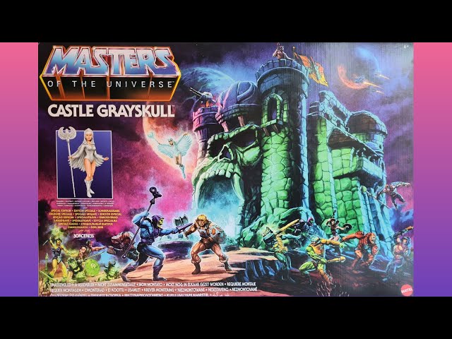 Vídeo relacionado con Masters of the Universe Castillo de Grayskull Conjunto Retro con Alfombrilla de exposición y Figura de Astronauta, Puente levadizo y Otras características y Accesorios, JKH87