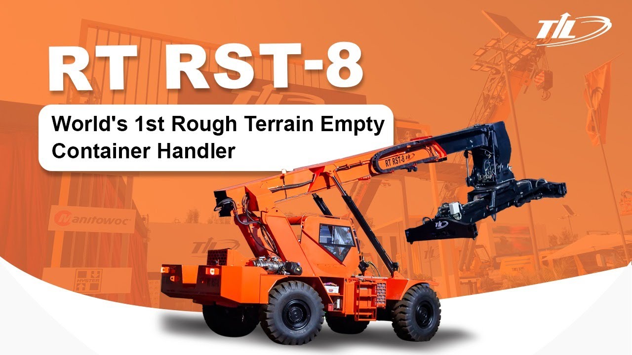 World’s First Rough Terrain Empty Container Handler | TIL Limited's RT RST-8 - The Future Is Here