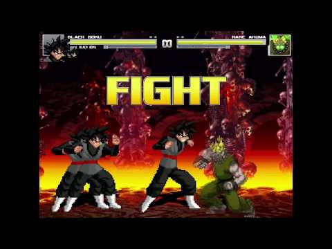 4 BLACK GOKU VS RARE AKUMA MUGEN
