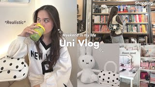 productive uni weekend 🍡 realistic uni life VLOG | room reset, cooking, shopping, LaLaLand cafe ⋆˙⟡