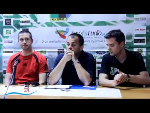 Siarka Tarnobrzeg - Partyzant Targowiska - konferencja prasowa, 05.05.2012