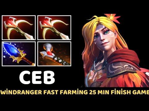 CEB [Windranger] Fast Farming 25 Mın Finish Game 7.33 Dota 2