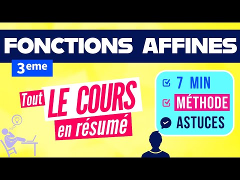 Fonction affine et linéaire 3eme COURS