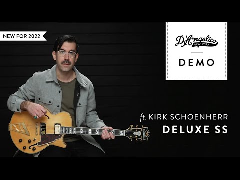 D'Angelico DADSSSBBGT DELUXE SS Single Cutaway Semi-Hollow Body 6-String Electric Guitar w/Deluxe Hardshell Case image 9