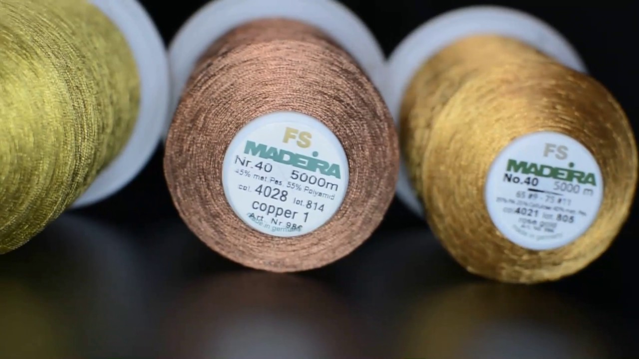 Madeira FS Metallic #40 Embroidery Thread - Spools 1,100 yds Gold